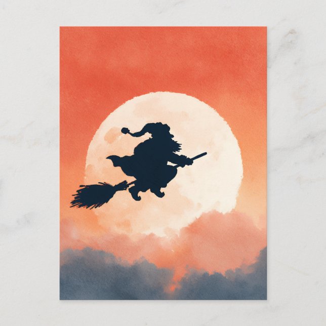 Scary Halloween Night Postcard (Front)