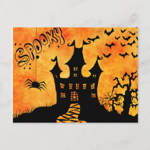 Scary Halloween Night Postcard