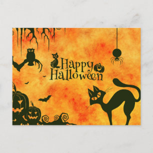 Scary Halloween Night Postcard