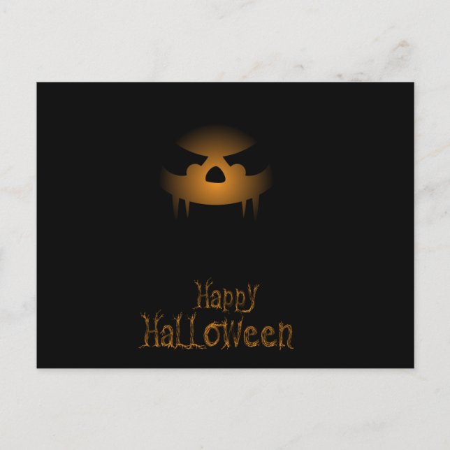 Scary Halloween Night Postcard (Front)