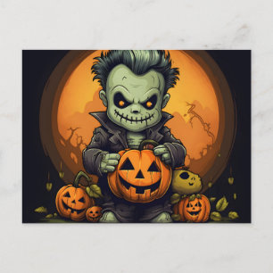 Scary Halloween Night Postcard