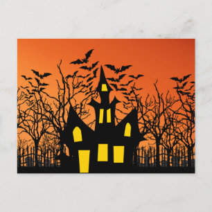 Scary Halloween Night Postcard