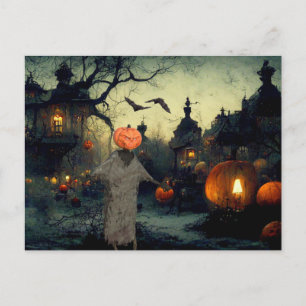 Scary Halloween Night Postcard