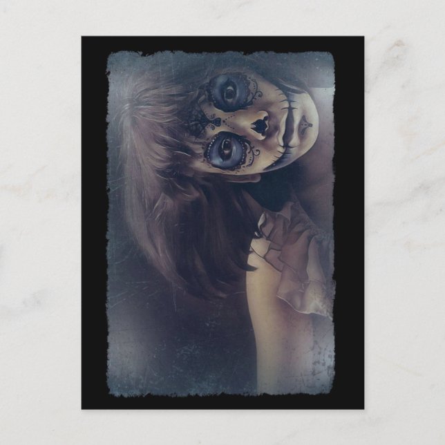 Scary Halloween Night Postcard (Front)