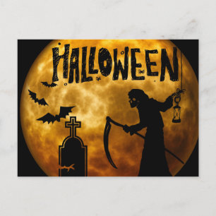 Scary Halloween Night Postcard