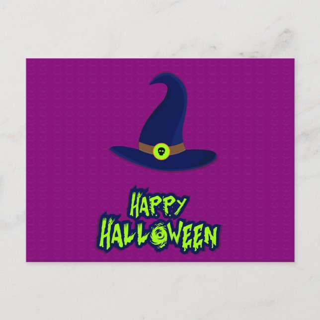 Scary Halloween Night with Owls Postcard (Front)