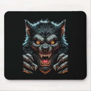 Scary Halloween Party Costume Angry Werewolf Wolfm Mouse Pad