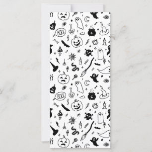 scary halloween party doodle art decor card