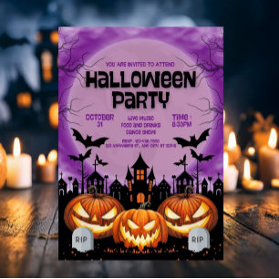 scary Halloween Party Invitation