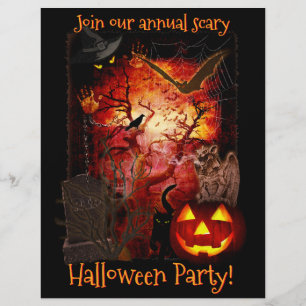 Scary Halloween Party Invitation  Flyer