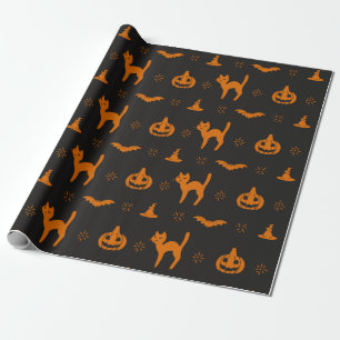 Scary Halloween Pattern Wrapping Paper