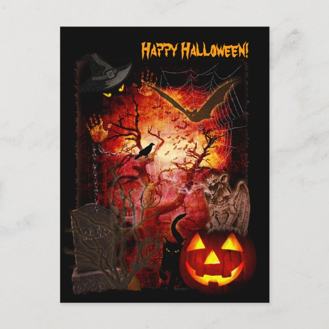 Scary Halloween Postcard (Front)