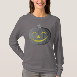 Scary Halloween Pumpkin Black and White T-Shirt