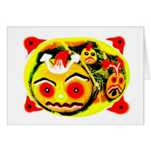 Scary Halloween pumpkins card