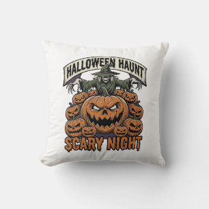 Scary Halloween Pumpkins Vintage Engraving Shirt A Cushion