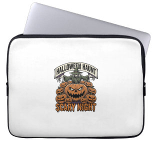 Scary Halloween Pumpkins Vintage Engraving Shirt A Laptop Sleeve