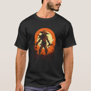 Scary Halloween Scarecrow by Haunted Horror Hallow T-Shirt