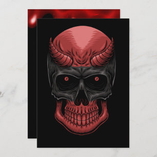 Scary Halloween Skull  Announcement