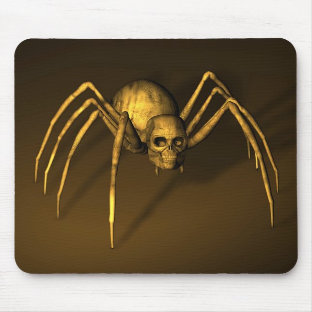 Scary Halloween Skull Spider Mouse Pad (Front)