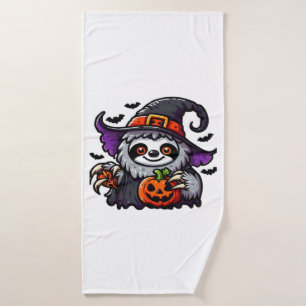 Scary Halloween Sloth Witch Hat Costume Spooky Sea Bath Towel