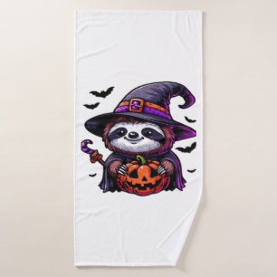 Scary Halloween Sloth Witch Hat Costume Spooky Sea Bath Towel