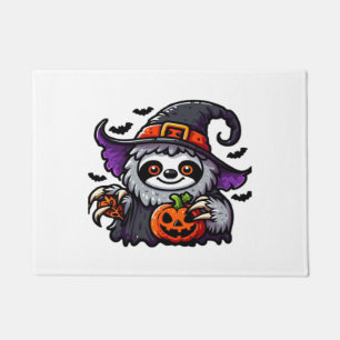 Scary Halloween Sloth Witch Hat Costume Spooky Sea Doormat