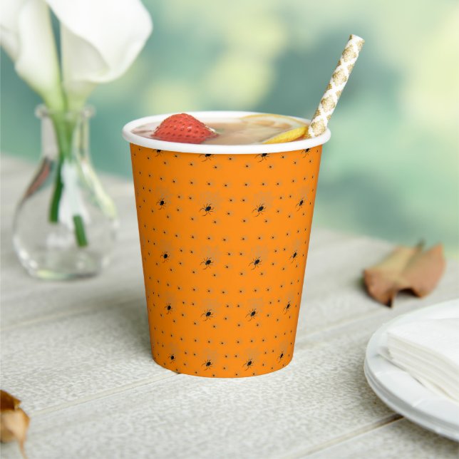 Scary Halloween Spider design Paper Cup (Insitu)