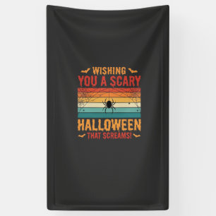 Scary Halloween Spider Web Sunset Design_1 Banner