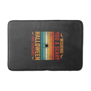 Scary Halloween Spider Web Sunset Design_1 Bath Mat