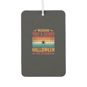 Scary Halloween Spider Web Sunset Design_1 Car Air Freshener
