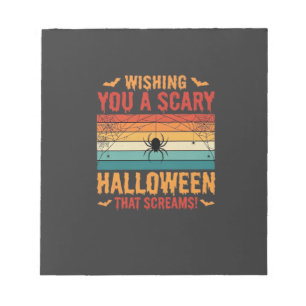 Scary Halloween Spider Web Sunset Design_1 Notepad