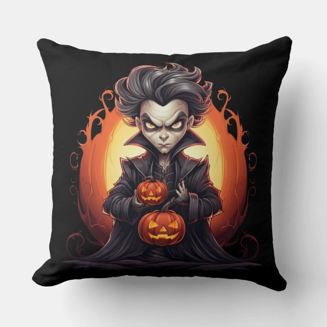 Scary Halloween Vampire Cushion (Front)