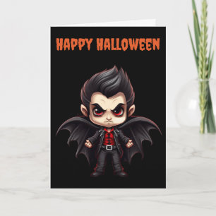 Scary Halloween Vampire Holiday Card