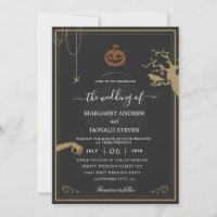 scary Halloween wedding invitations