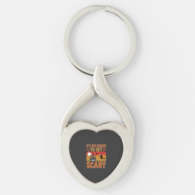 Scary Halloween Witch Haunted House Design_1 Key Ring (Front)