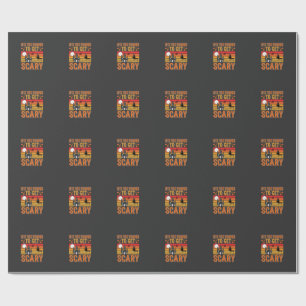 Scary Halloween Witch Haunted House Design_1 Wrapping Paper
