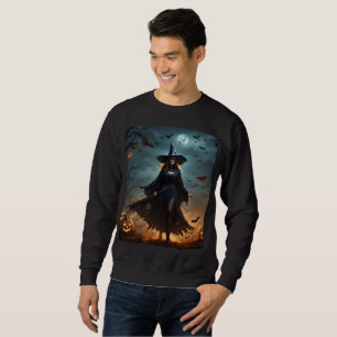 Scary Halloween Witch, Mens Sweatshirt