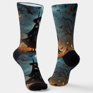 Scary Halloween Witch,  Socks