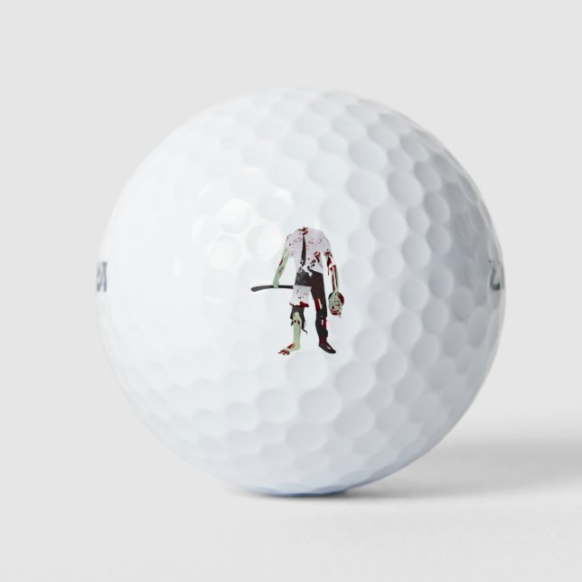 scary halloween zombie golf balls (Front)