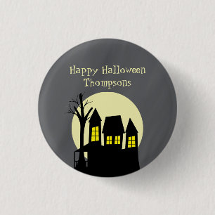 Scary Haunted House 3 Cm Round Badge