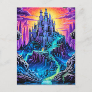 Scary Haunted Manor   Happy Halloween Postcard