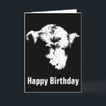 Scary Highland Calf Pop Art Birthday Card<br><div class="desc">Scary Highland Calf Pop Art design by pawsforamoment. Baby Highland Cow,  black and white with eye colour. “BOO!!"</div>
