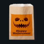 Scary Jack o' Lantern Face Halloween Favour Bags<br><div class="desc">A creepy jack o' lantern carved smile is featured on these Halloween party favour bags. Choose WHITE,  ECRU or KRAFT bags. Fun for Halloween party treat favour bags,  kid's Halloween birthday party favour bags and more. MATCHING items in our store.</div>