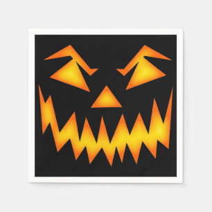 Scary Jack O Lantern Face Napkin