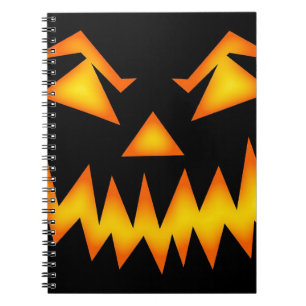 Scary Jack O Lantern Face Notebook