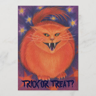 Scary Jack 'Trick or Treat?' party invitation