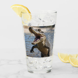 Scary Jaws: Australian Crocodile Leaping Glass