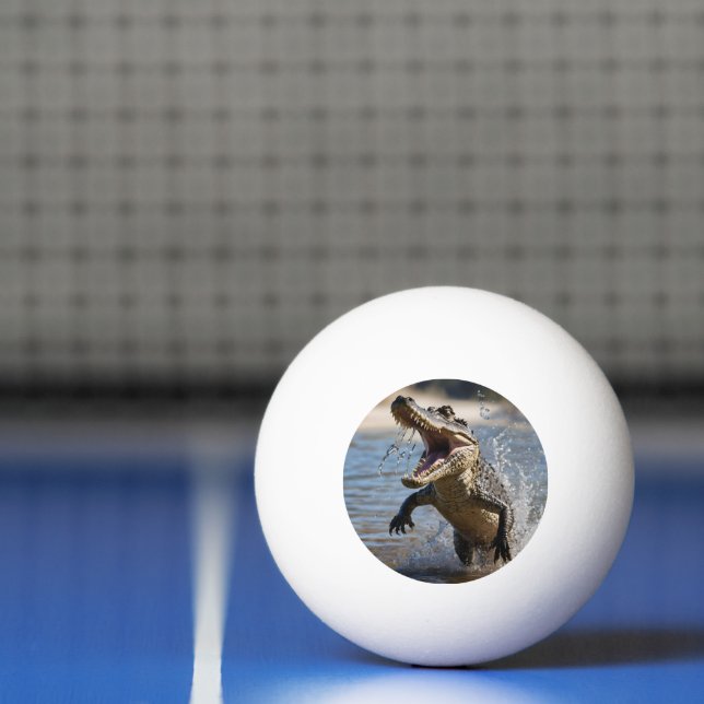 Scary Jaws: Australian Crocodile Leaping Ping Pong Ball (Net)