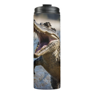 Scary Jaws: Australian Crocodile Leaping Thermal Tumbler