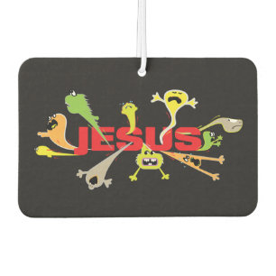 Scary Jesus Car Air Freshener